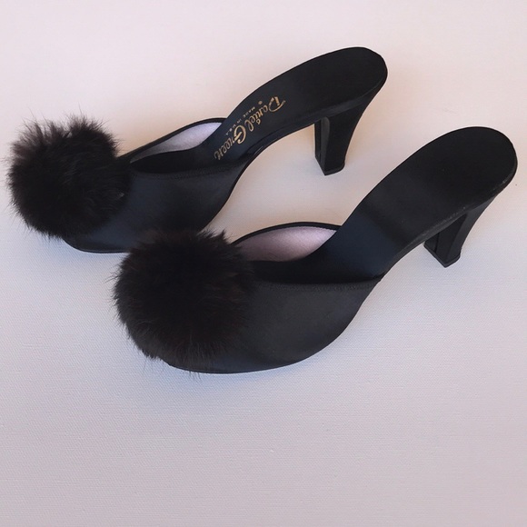 Daniel Green Peep Toe Satin Slipper 6 5